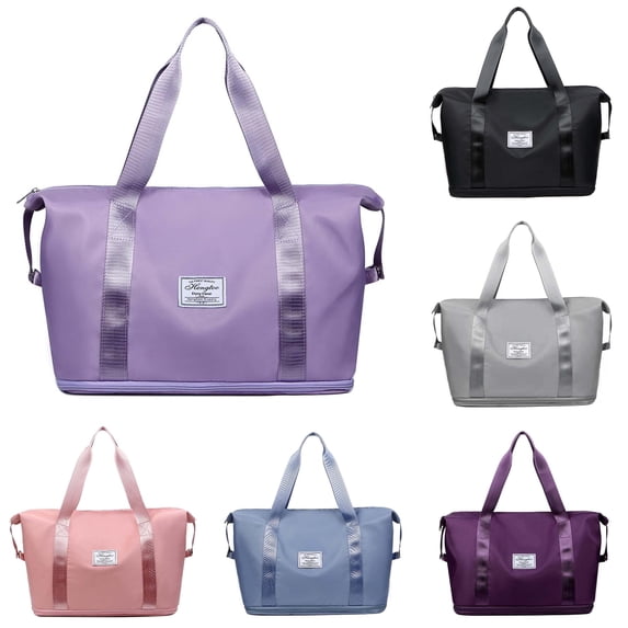 CUZIBR Versatile Expandable Travel Bag Detachable Shoulder Strap Large Capacity Bottom Extension Zipper Lightweight Handbag For Gym Sports Weekend Trip Carry Luggage Bag