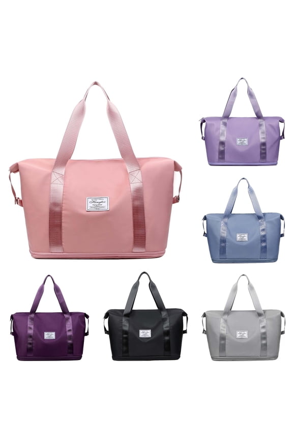 Versatile Expandable Travel Bag Detachable Shoulder Strap Large Capacity Bottom Extension Zipper Lightweight Handbag For Gym Sports Weekend Trip Carry Luggage Bag