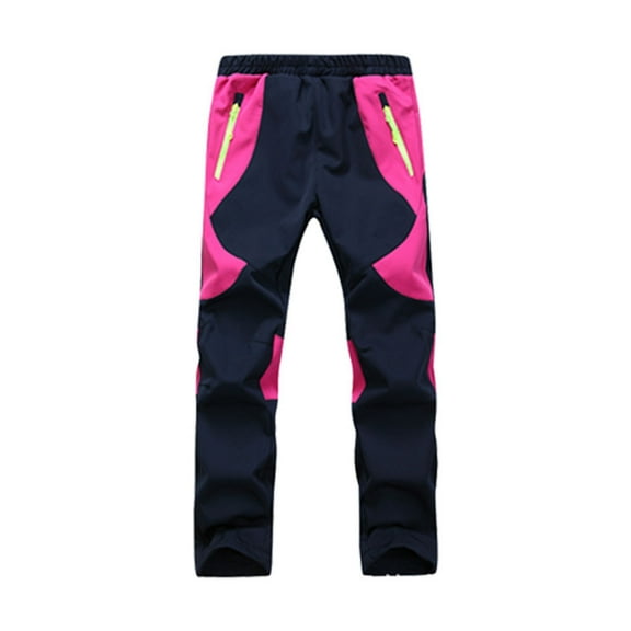 CUZIBR Windproof Girls Breathable With Rain Warm Trousers Boys Trousers Outdoor Trousers Children Hiking Trousers Ski Boys Pants Stylish Dailywear For Toddler