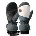 thumbnail image 1 of CUZIBR Winter Gloves Women Fuzzy Thick Lined Thermal Solid Gloves Mittens Soft Windproof Warm Snowboarding For Cold Weather, 1 of 3