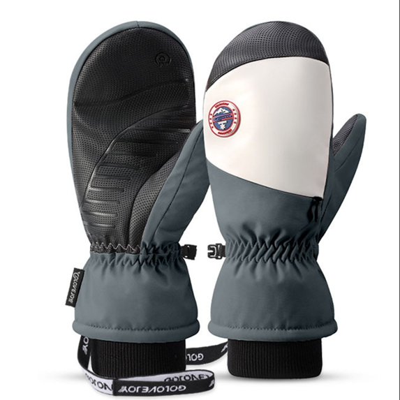 CUZIBR Winter Gloves Women Fuzzy Thick Lined Thermal Solid Gloves Mittens Soft Windproof Warm Snowboarding For Cold Weather