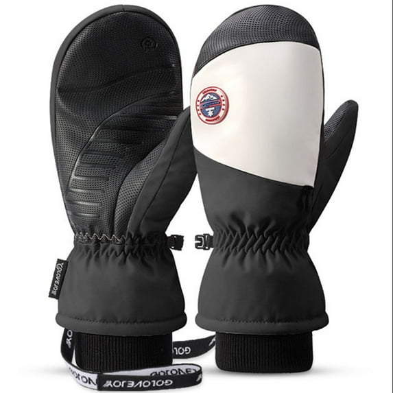 CUZIBR Winter Gloves Women Fuzzy Thick Lined Thermal Solid Gloves Mittens Soft Windproof Warm Snowboarding For Running Driving Hiking