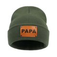 thumbnail image 1 of CUZIBR Winter Hat Set Men'S Letter Print Fashion Knit Hat Stylish Casual Solid Color Skull Caps Soft Trend Beanies Stylish Ski Hats,Army Green,One Size, 1 of 2