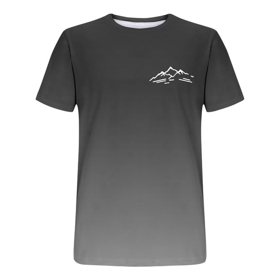 CUZIBR Women Casual Stylish T Shirt Crew Neck Short Sleeve Graphic Print Gradient T Shirt Soft Basic Tee Top Comfort Loose Fit Relaxed Blouse Vacation Trendy,Black4,XXL