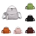 thumbnail image 1 of CUZIBR Women'S Fashion Color Nylon Crossbody Bag Zipper Design Front Pocket Small Leather Bag Adjustable Wide Strap Lightweight Shoulder Purse For Women Daily Mini Carry Bag, 1 of 9