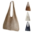 thumbnail image 1 of CUZIBR Women'S Fashion Shoulder Bag Large Capacity Casual Hollow Knit Tote Bag Vertical Striped Crochet Woven Mesh Handbag Single Long Strap Lightweight Beach Shopping Bag, 1 of 5