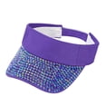 thumbnail image 1 of CUZIBR Women'S Golf Hats Solid Colro Summer Fashionable Breathable Pearl Gemstone Version Golf Cap Adjustable Strap Soft Lightweight Summer Uv Protection Beach Outdoor Headwear,Purple,One Size, 1 of 3