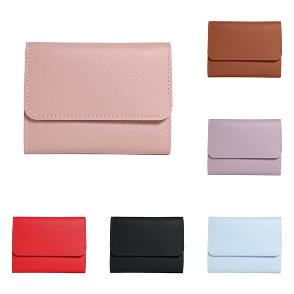 CUZIBR Women'S Solid Color Wallet Mini Trifold Wallet Slim Lightweight Card Purse Portable Small Wallet For Women Daily Pocket Carry Bag