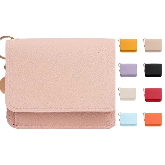CUZIBR Women'S Stylish Purse Mini Card Holder Flip Design Gold Metal Key Ring Small Slim Purse Portable Business Card Wallet For Women Daily Pocket Storage Carry Bag