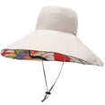 thumbnail image 1 of CUZIBR Women'S Sun Hats Large Wide Brim Solid Color Sunscreen Shading Hat Summer Beach Outdoor Uv Protection Bucket Hat Comfortable Lightweight Breathable Gardening Hiking Caps,Beige,One Size, 1 of 7