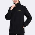 thumbnail image 1 of CUZIBR Women Winter Coat Long Sleeve Zip Up Thick Warm Lined Fuzzy Jacket Loose Fit Lightweight Outerwear Cozy Soft Comfortable Casual Wear With Pockets Dailywear,Black,XXL, 1 of 8
