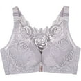 thumbnail image 1 of CUZIBR Women's Bras Front Side Buckle Lace Embroidery Edge Seamless Push Up Gathering Adjustment Yoga Sport Large Size Bra Dailywear, 1 of 2