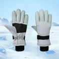 thumbnail image 1 of CUZIBR Womens Gloves Fuzzy Lined Windproof Waterproof Solid Touchscreen Glove Snowboarding Ski Handwear Outdoor Cold Weather For Unisex, 1 of 3