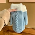 thumbnail image 1 of CUZIBR Womens Gloves Fuzzy Thermal Knitted Mittens Soft Plush Windproof Thick Lined Warm Glove Outdoor Cold Weather For Unisex, 1 of 3