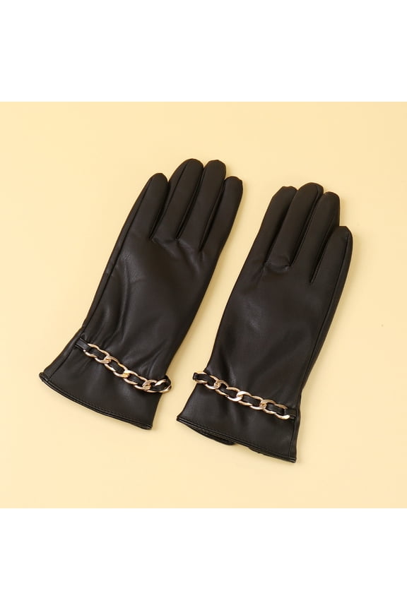 Womens Gloves Ladies Elegant Solid Thermal Touchscreen Mitten Lined Windproof Fuzzy Thermal Glove Outdoor Cold Weather For Unisex