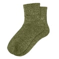 thumbnail image 1 of CUZIBR Womens Socks Sparkly Solid Color Slouch Crew Socks Fashionable Casual Party Stretch Fit Breathable Lightweight Footwear,Dark Green,One Size, 1 of 3