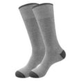thumbnail image 1 of CUZIBR Wool Socks Warm Knitted Ribbed Stockings Leg Warmers Solid Color Winter Thermal Thick Cover Boot Liners Breathable Lightweight Footwear,Grey,26-28cm, 1 of 6