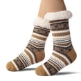 thumbnail image 1 of CUZIBR Wool Socks For Women Winter Fuzzy Thick Funny Graphic Thermal Grips Socks Ankle Boot Slipper Non Slip Lined Knitted Warm Soft Breathable Lightweight Footwear,Gold,One Size, 1 of 3