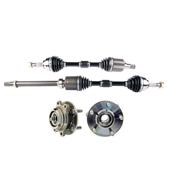 CV Axle Assembly for 2007-2012 for Nissan for Altima 2.5L Omatic Transmission - Front Hub & Bearing Kit (NI10544, NI10545, PT513294)