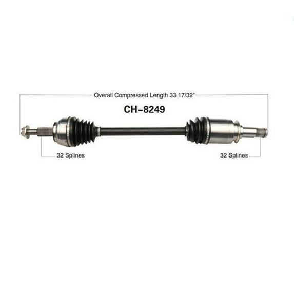 CV Axle Shaft for 2011-2015 for Dodge for Durango & for Jeep for Grand for Cherokee (RWD) - CH8249 - 3 Year Warranty - Ground Bearings & Seals, Torque Management, & Heavy Duty Bars