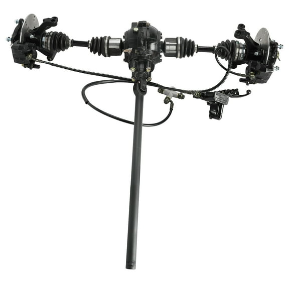 CV Axle Shaft Assembly & Drive Shaft Gear Box Differential & Steering Spindle 4 Stud Wheel Hubs & Brake Caliper Rotors for 4WD Rear Drive ATV UTV Quad Go Kart Golf Cart Trike Tricycle