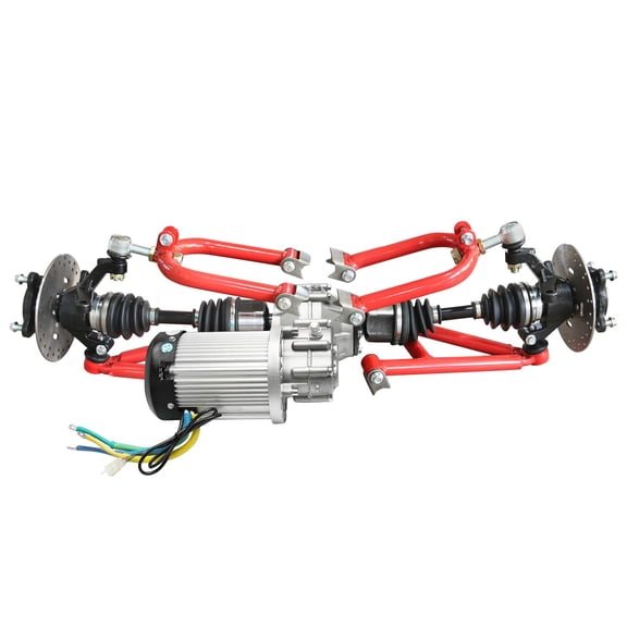 CV Axle Shaft Assembly & Front Suspension Swingarm Kit & 60V 2500W Brushless Motor Differential 5000RPM for Front Drive Shaft Golf Cart Go Kart ATV Quad Buggy 4 Wheelers UTV DIY Parts