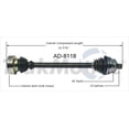 thumbnail image 1 of CV Axle Shaft Fits select: 1996-2001 AUDI A4, 2000-2002 AUDI S4, 1 of 4