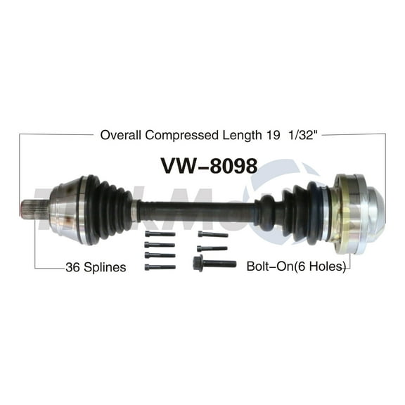 CV Axle Shaft Fits select: 2002-2003 VOLKSWAGEN GOLF, 2002 VOLKSWAGEN JETTA