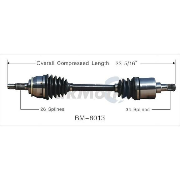 CV Axle Shaft Fits select: 2002-2009 MINI COOPER