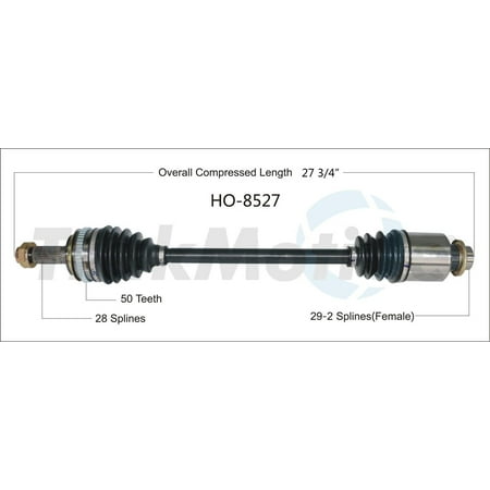 CV Axle Shaft Fits select: 2003-2008 HONDA PILOT