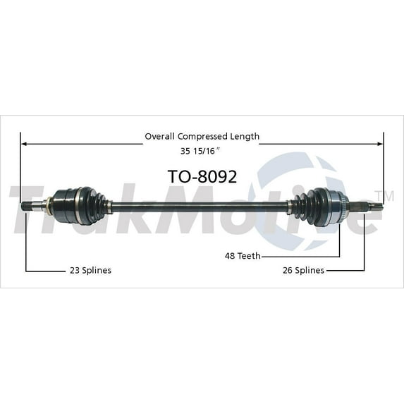 CV Axle Shaft Fits select: 2003-2008 TOYOTA COROLLA, 2004-2008 TOYOTA COROLLA MATRIX