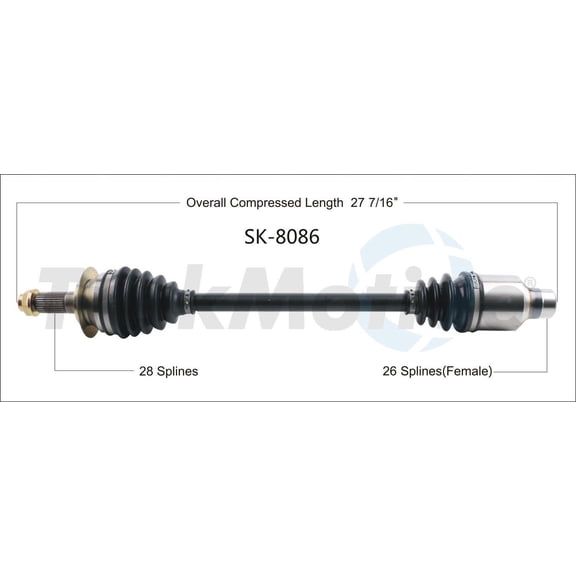 CV Axle Shaft Fits select: 2007-2009 SUZUKI SX4