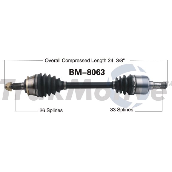 CV Axle Shaft Fits select: 2007-2010 MINI COOPER, 2013 MINI COOPER ROADSTER