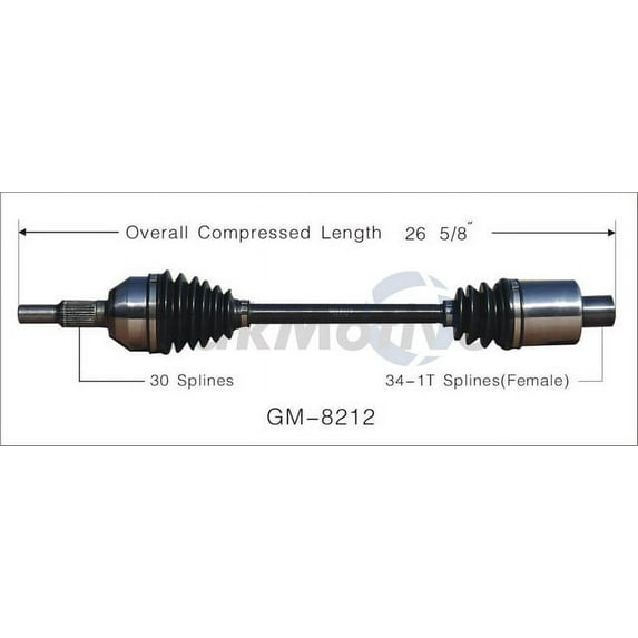 CV Axle Shaft Fits select: 2008-2014 CADILLAC CTS, 2005-2011 CADILLAC STS