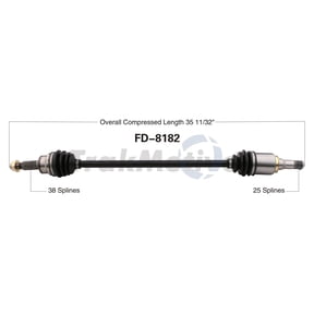 CV Axle Shaft Fits select: 2009-2019 FORD TAURUS, 2009-2013 FORD FLEX