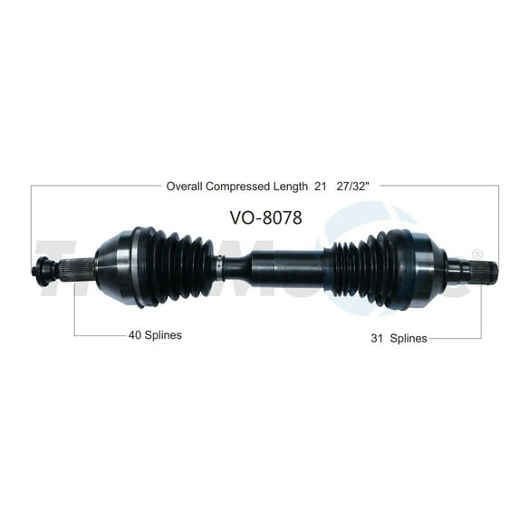 CV Axle Shaft Fits select: 2010-2016 VOLVO XC60