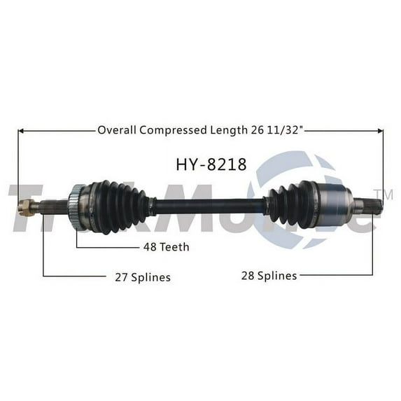 CV Axle Shaft Fits select: 2011-2014 HYUNDAI SONATA