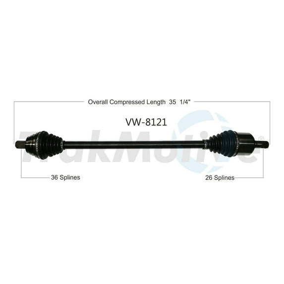 CV Axle Shaft Fits select: 2012-2014 VOLKSWAGEN BEETLE