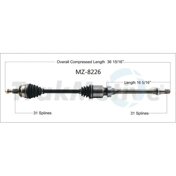 CV Axle Shaft Fits select: 2013-2016 MAZDA CX-5