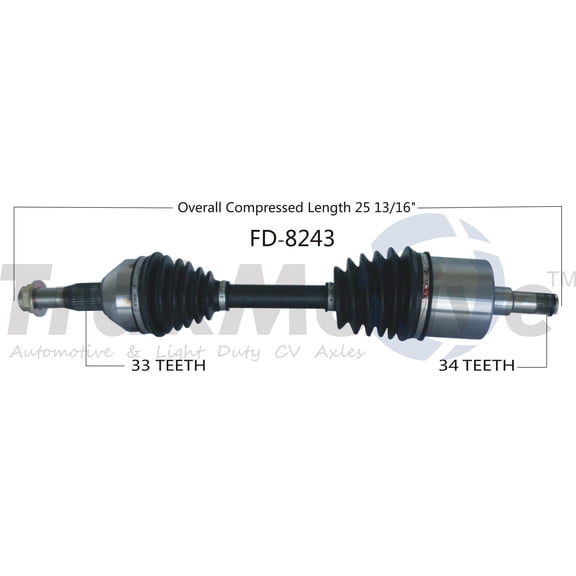 CV Axle Shaft Fits select: 2013-2018 FORD TAURUS, 2013-2015 LINCOLN MKT