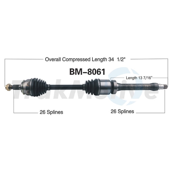 CV Axle Shaft Fits select: 2013 MINI COOPER ROADSTER, 2007-2008 MINI COOPER