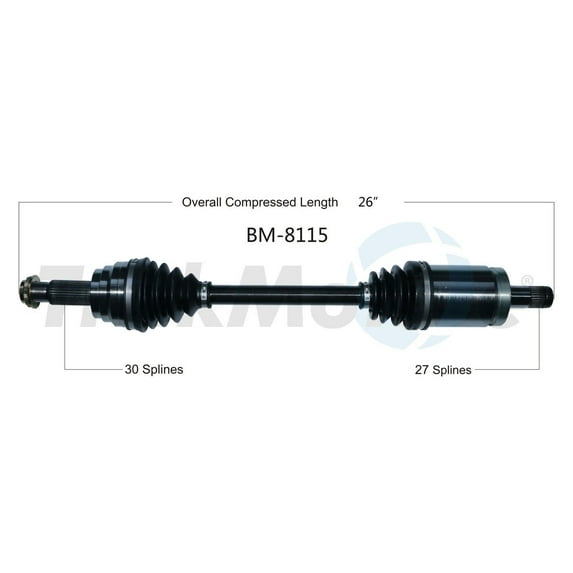 CV Axle Shaft Fits select: 2014-2018 BMW X5 XDRIVE35I, 2015-2018 BMW X6 XDRIVE35I