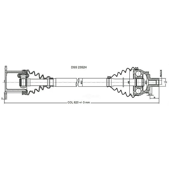 CV Axle Shaft-High Quality OE Style DSS 2352H