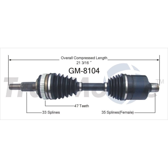 Surtrak Axle GM-8104 CV Axle Shaft