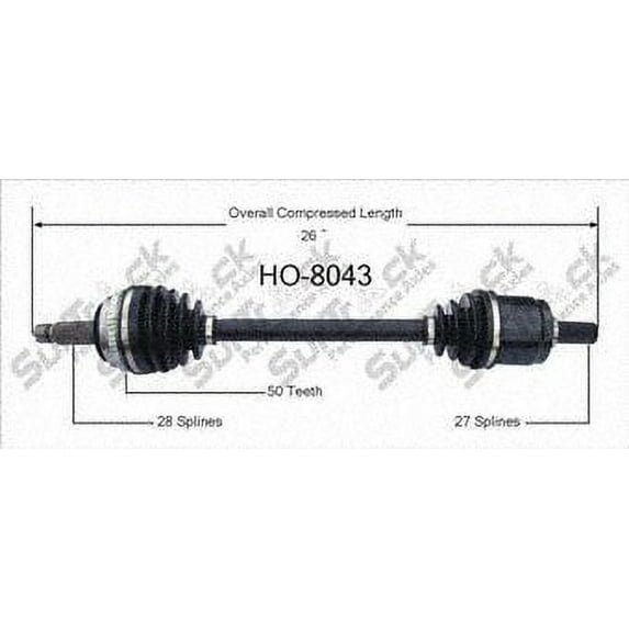 CV Axle Shaft-New Front Right SurTrack HO-8043 Fits select: 1998-2002 HONDA ACCORD, 1999-2003 ACURA 3.2TL