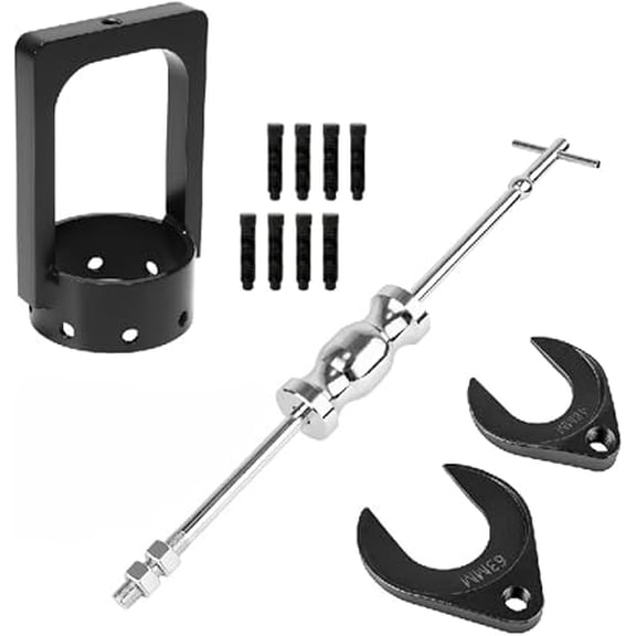 CV Axle Shaft Puller Tool Kit with 63mm 48mm CV Joint Fork Adapter, UTV/ATV CV Axle Removal ToolHeavy Duty Axle Puller with Slide Hammer for Cars, Trucks, ATV & UTV