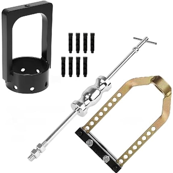CV Axle Shaft Puller Tool Kit with 9 Holes Universal Joint Removal ToolUTV/ATV CV Axle Removal ToolHeavy Duty Axle Puller with Slide Hammer for Cars, Trucks, ATV & UTV