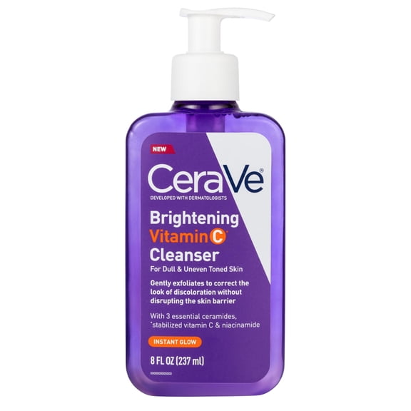 CeraVe Brightening Vitamin C Cleanser for Dull & Uneven Skin Tone 8 fl oz