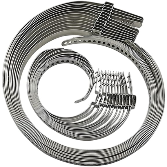 CV Boot Clamp Kit - Stainless Steel Universal Adjustable Axle Boot CV Joint Bands Drive Axle Shaft Joint Crimp Clamps 24Pcs(12pcs Large+ 12pcs Small)