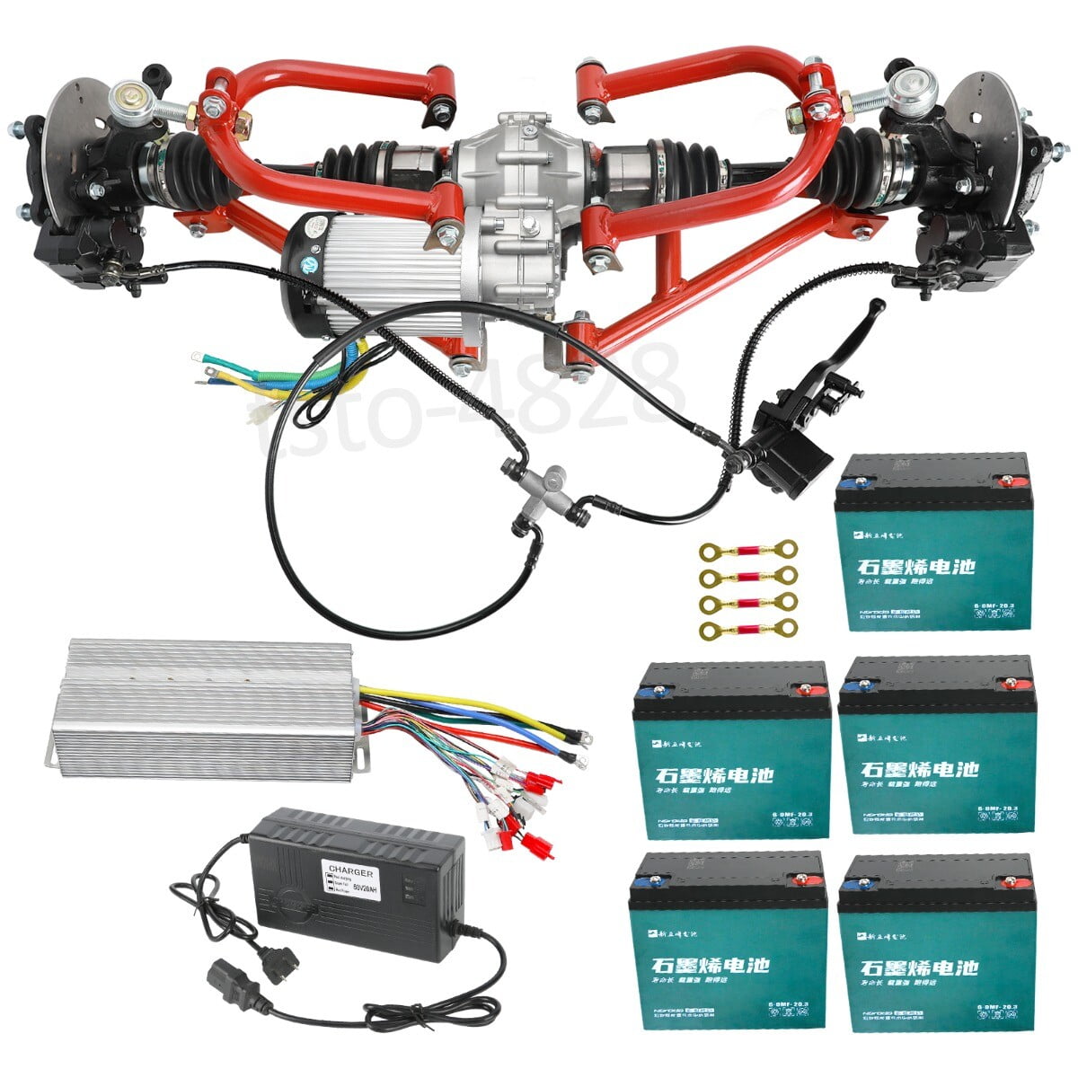 CV Drive Axle Shaft 2500W Differential Motor Battery kit For Go Kart ...